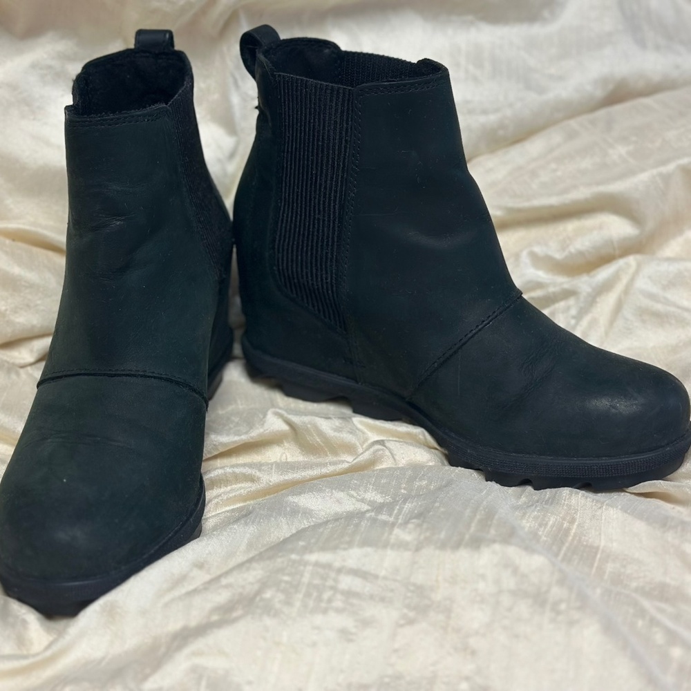 Women's Sorel Wedge Booties, Black